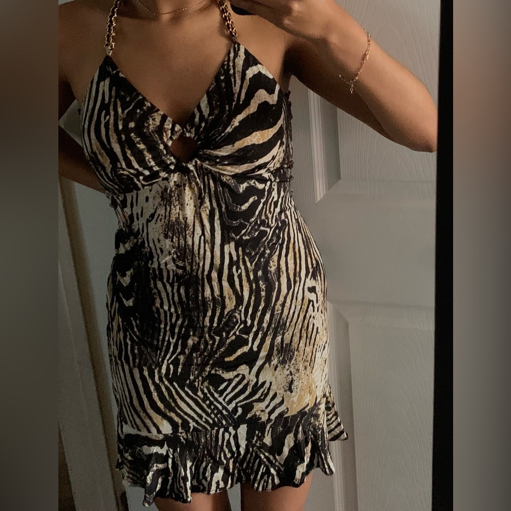 Vintage rare Guess jeans cheetah pattern dress 😍
